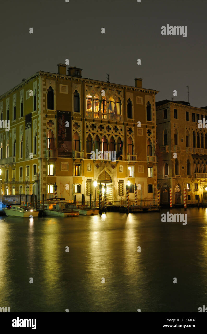 Istituto Veneto di Scienze Lettere Ed Arti, Palazzo Cavalli-Franchetti, Canal Grande, Venedig, Adria, Italien Stockfoto