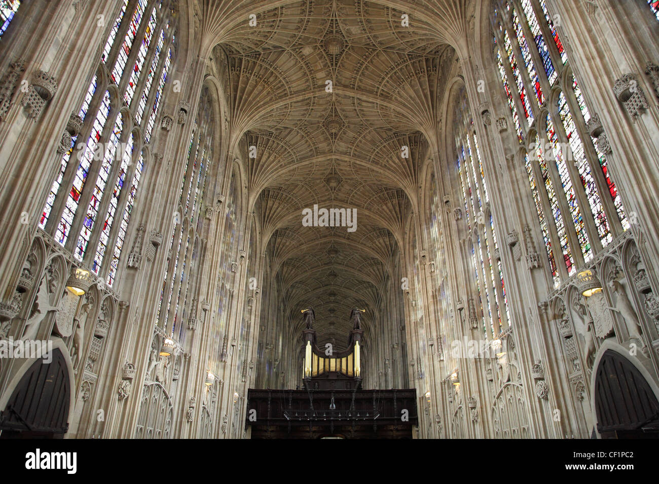 Innere des King es College Chapel, Cambridge Stockfoto