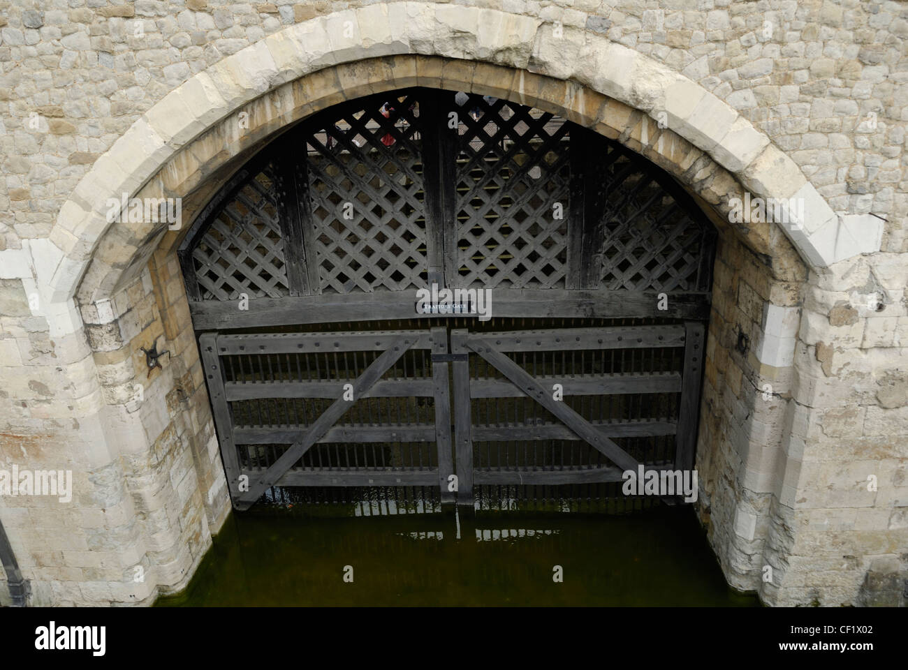 Traitors' Gate Tower of London. Das Tor ist der Wassereingang zum Turm von der Themse. Verräter heißt es Stockfoto