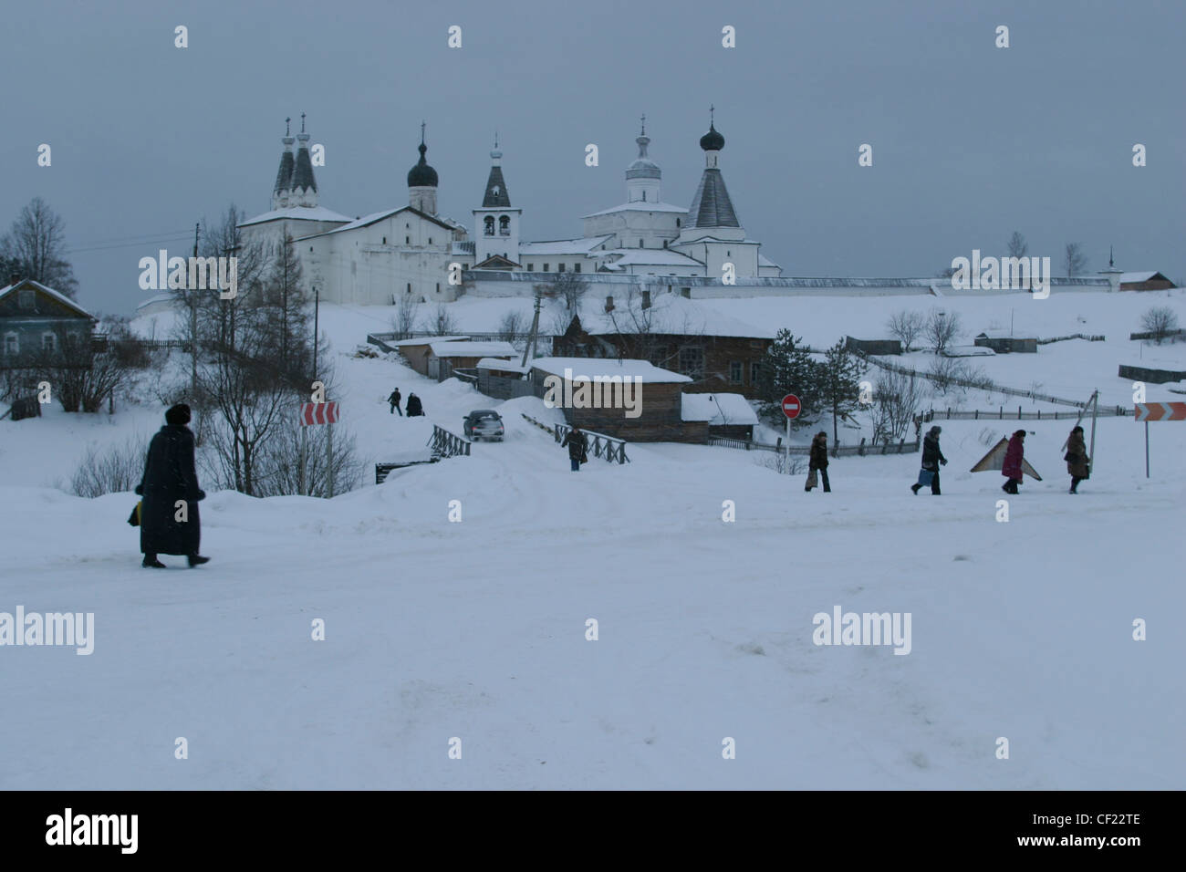 Ferapont-Kloster in der Region Wologda, Russland, im winter Stockfoto