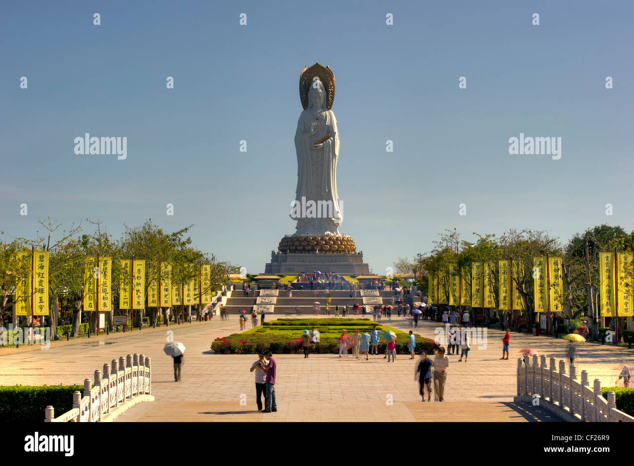 108 Meter Nanshan Guanyin Statue, Insel Hainan Sanya, China Stockfoto