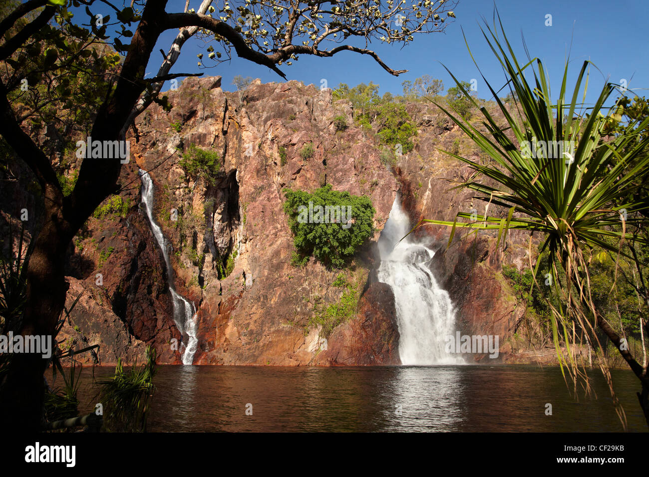 Kaskade von Wangi Falls, Litchfield Nationalpark, Northern Territory, Australien Stockfoto
