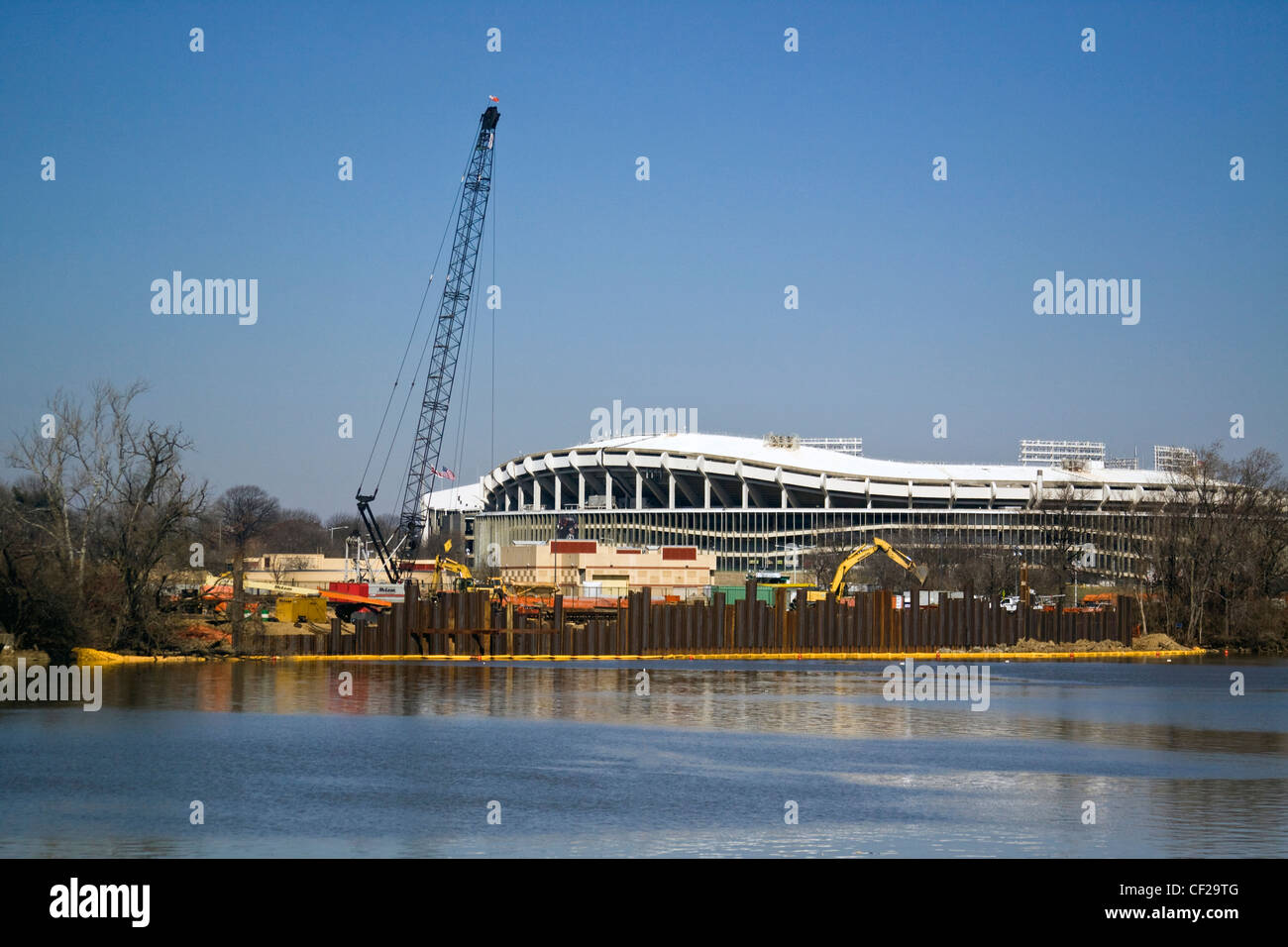 DC Kanalisation Behörde WASA Anacostia River Tunnel saubere Flüsse Wasserprojekt in der Nähe von Robert F Kennedy Memorial Stadium Stockfoto