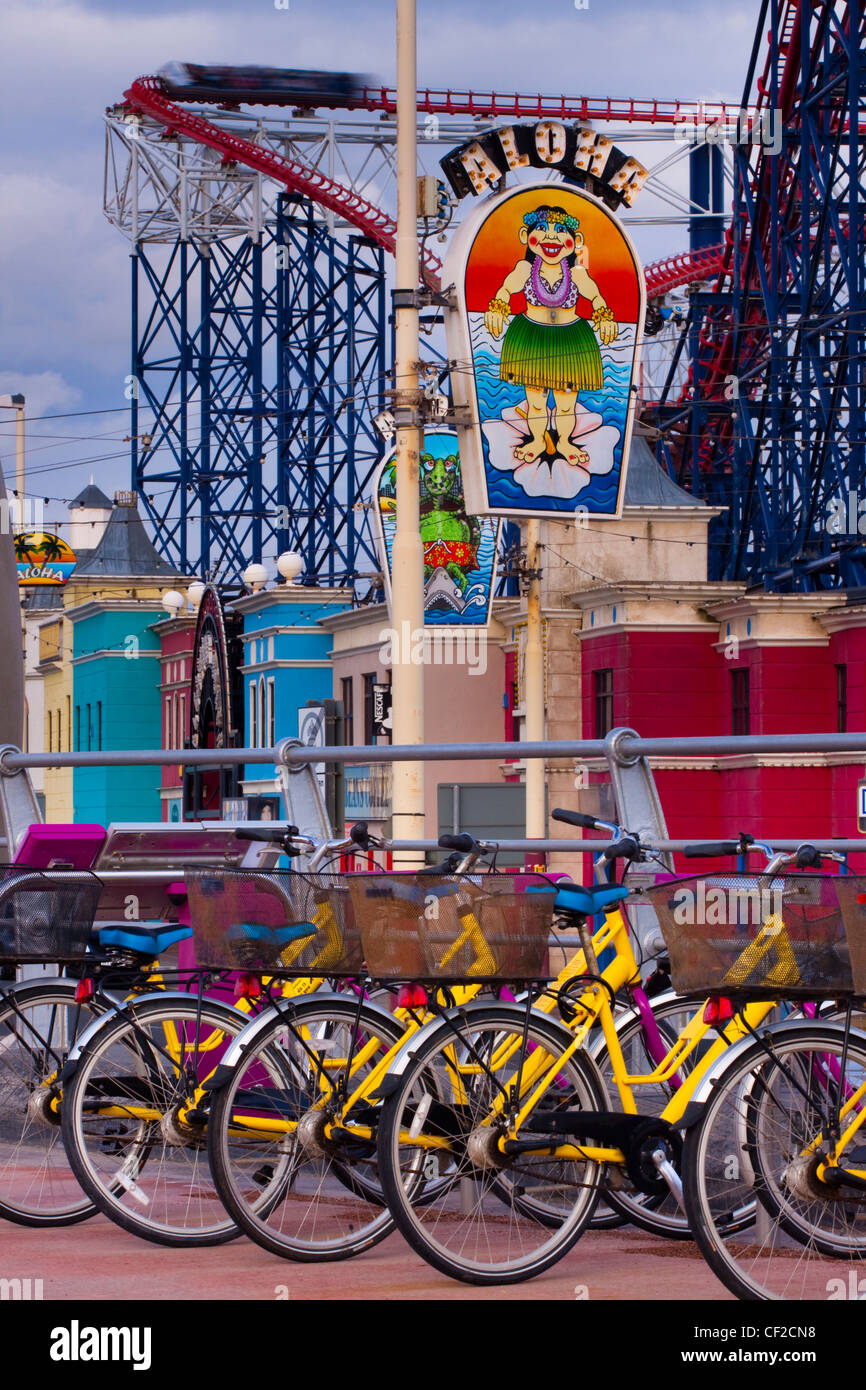 Blackpools Fahrrad Verleih Schema (Bike für alle) orientiert sich an der beliebten Paris Regelung die Einwohner und Touristen, Hallo ermöglicht Stockfoto