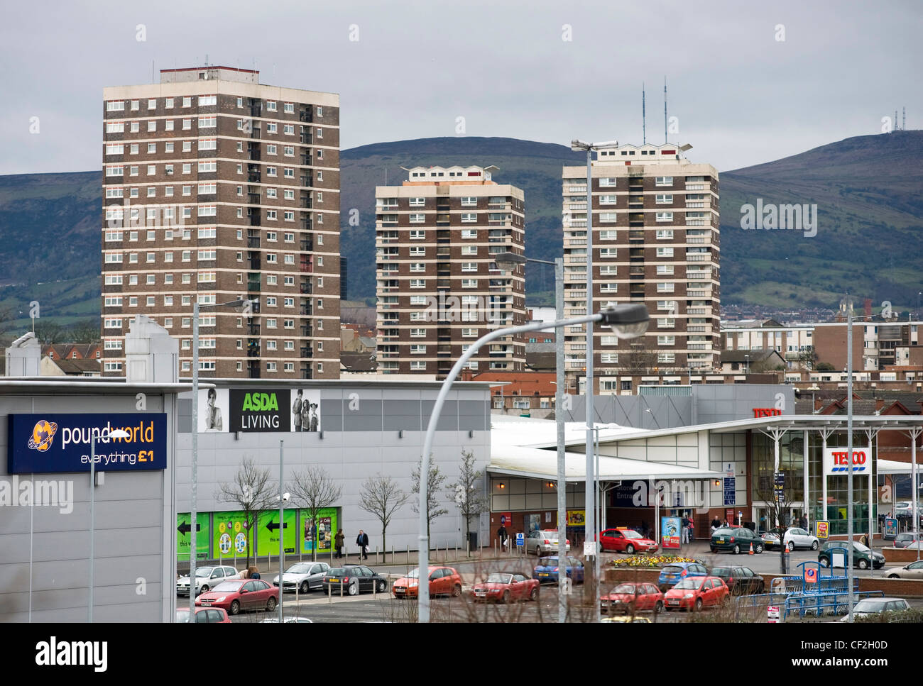 Yorkgate Fußgängerzone, und Wohnungen auf die neue Lodge, Belfast