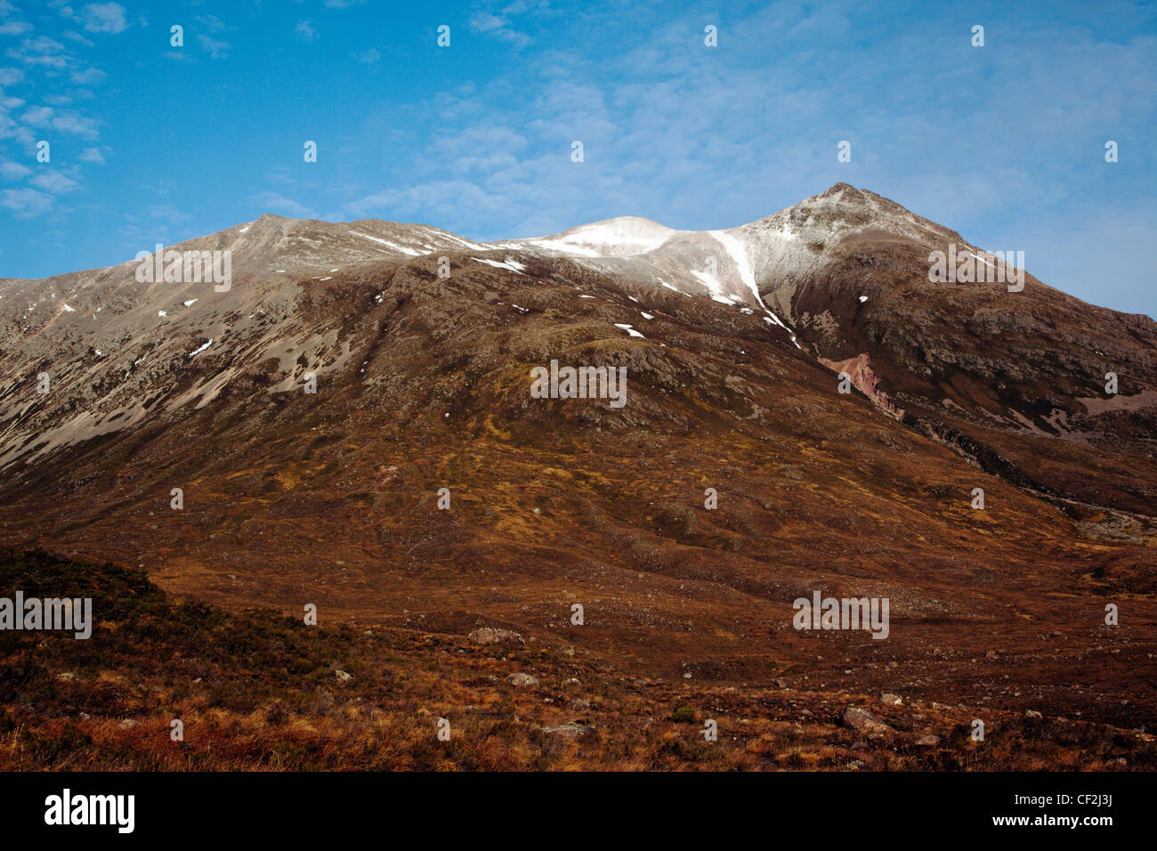 Wintersonne und Schnee auf Süd-Westseite des Beinn Eighe Torridon schottischen Highlands Scotland UK Stockfoto