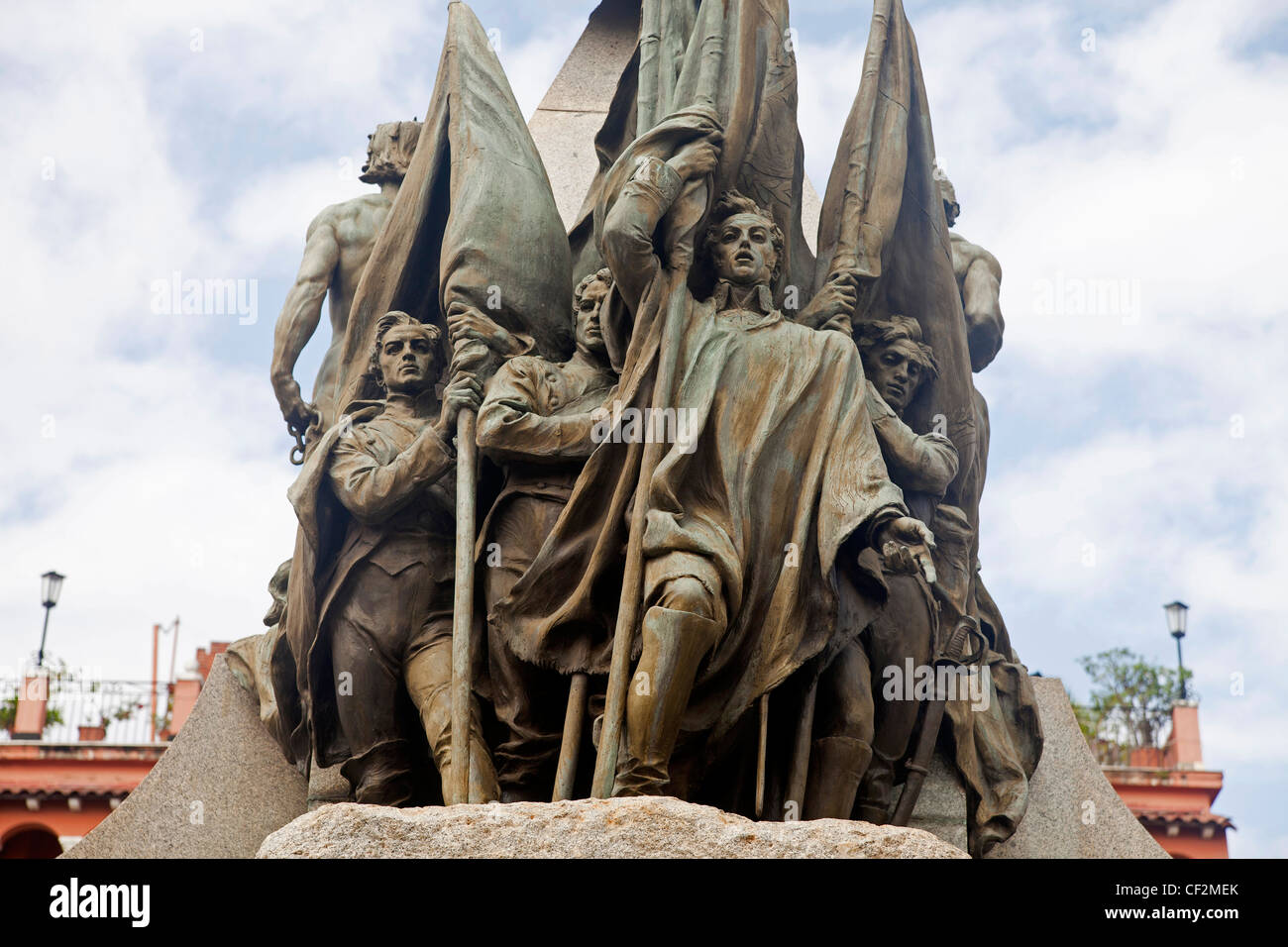 Denkmal für Mittelamerika, Panama City, Panama, Casco Viejo, Simon Bolivar in der Altstadt Stockfoto