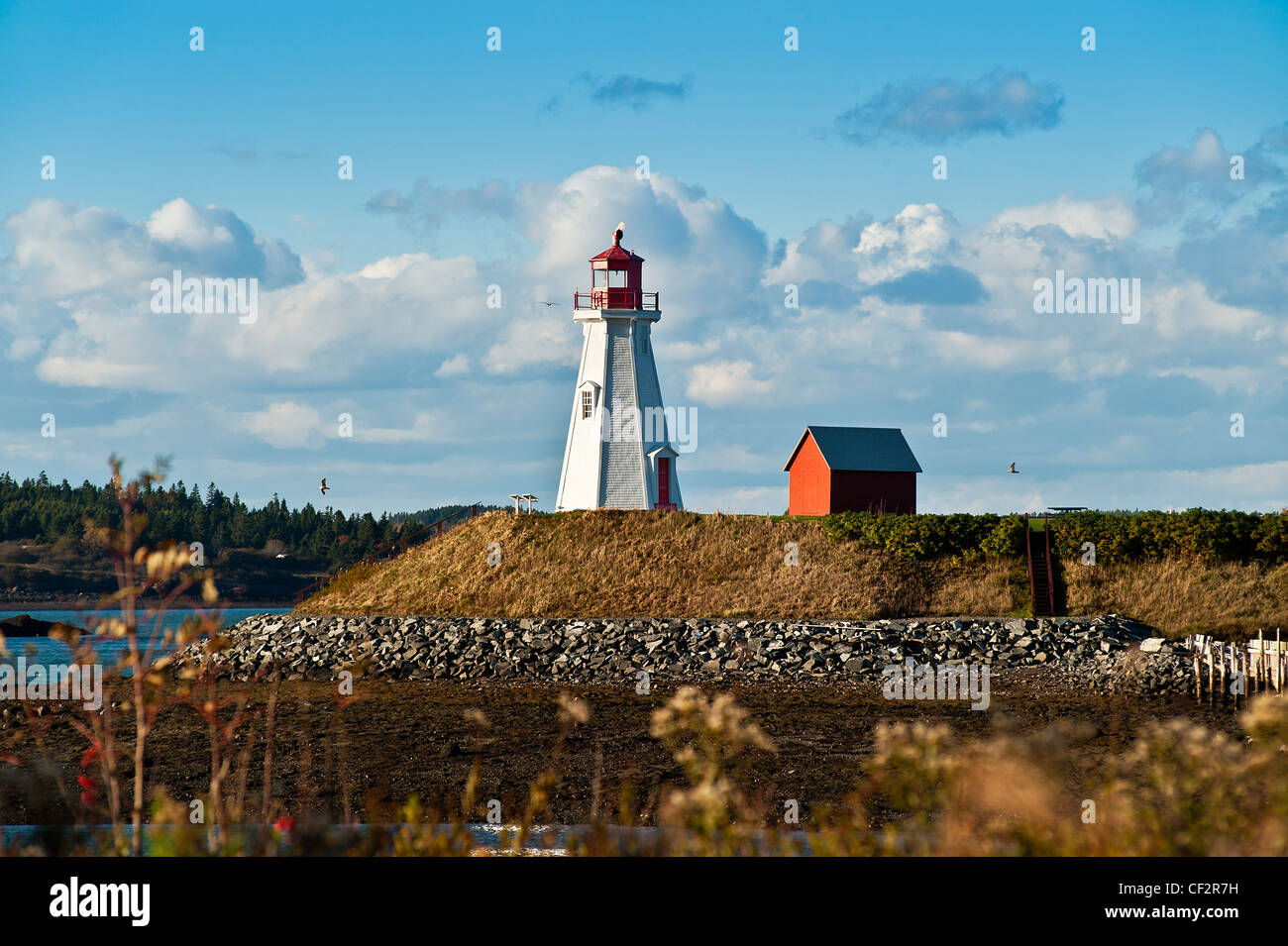 Mulholland Lighthouse, New Brunswick, Campobello, Kanada Stockfoto
