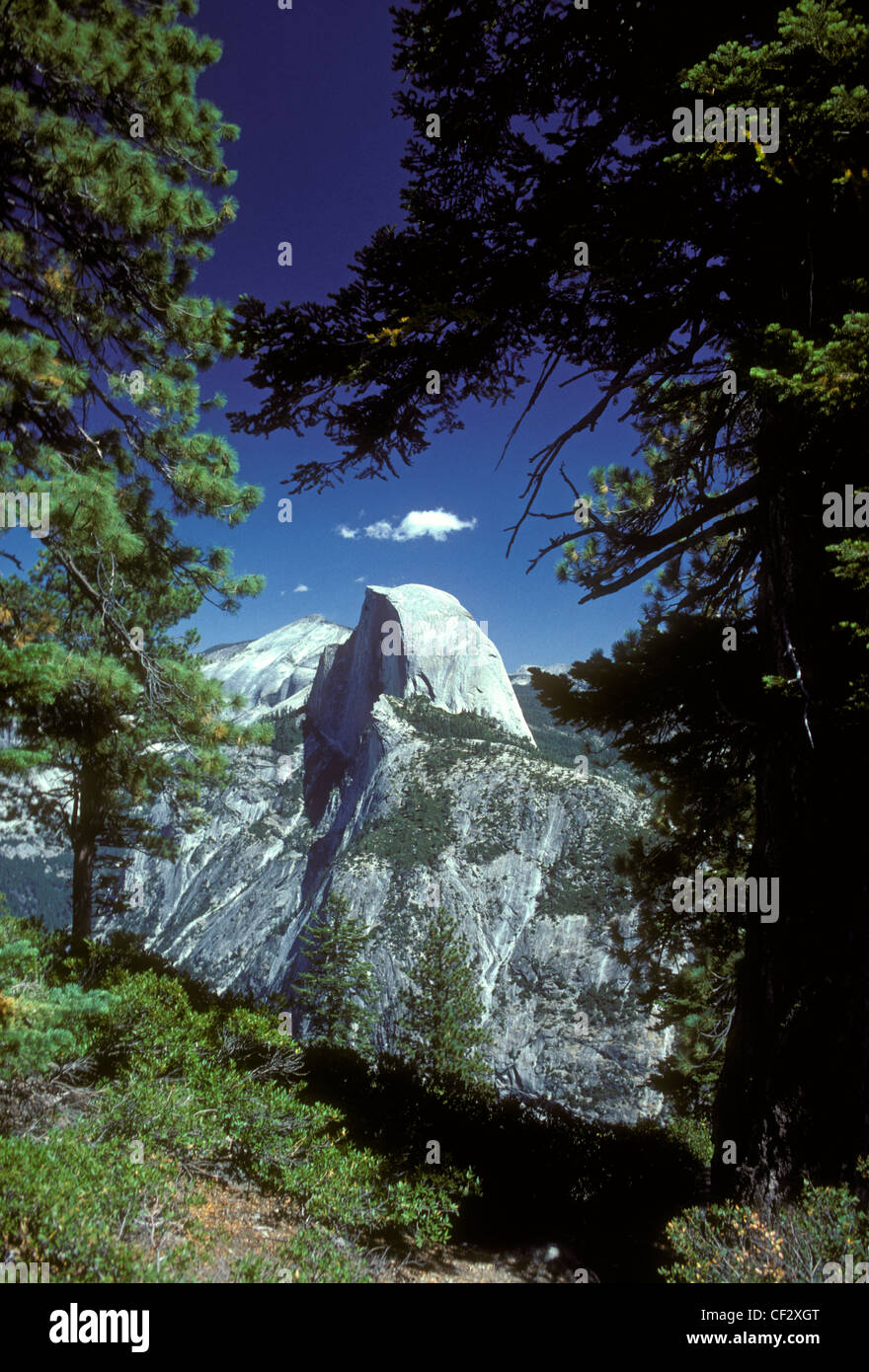 Halbe Kuppel aus betrachtet, Glacier Point, Yosemite-Nationalpark, Kalifornien Stockfoto