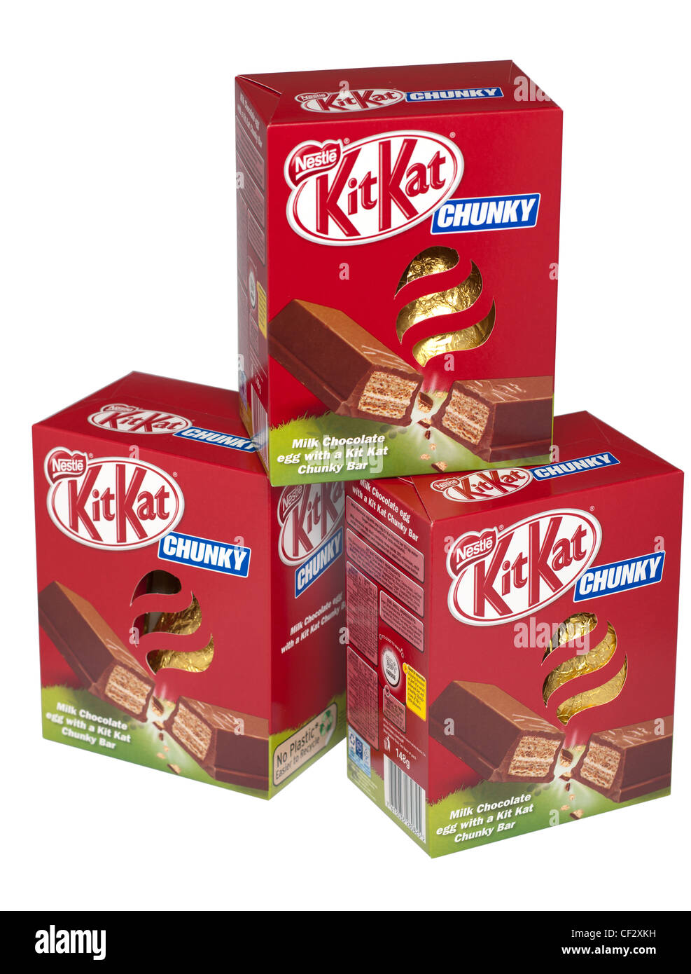 Drei boxed KitKat chunky Easter Eggs Stockfoto
