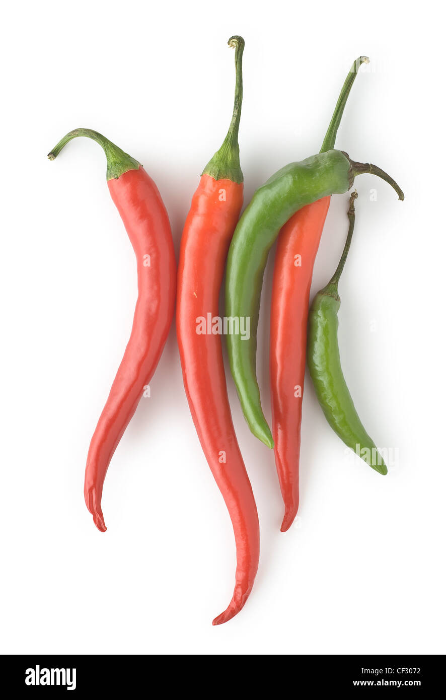 Chilischoten als gesunde und nahrhafte Gemüse Stockfoto