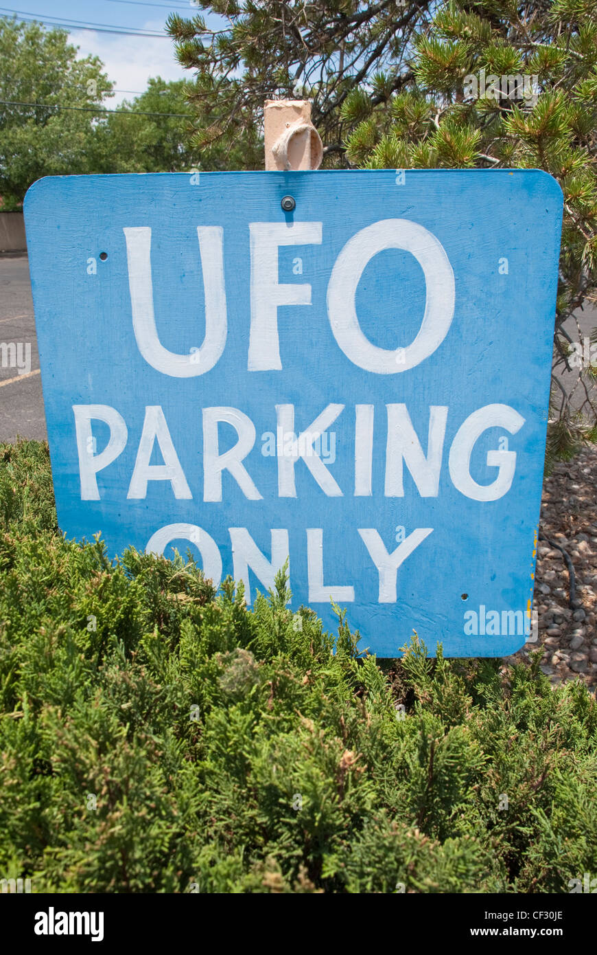 Aliens und UFOs sind das Thema der Stadt in Roswell, New Mexico. Stockfoto