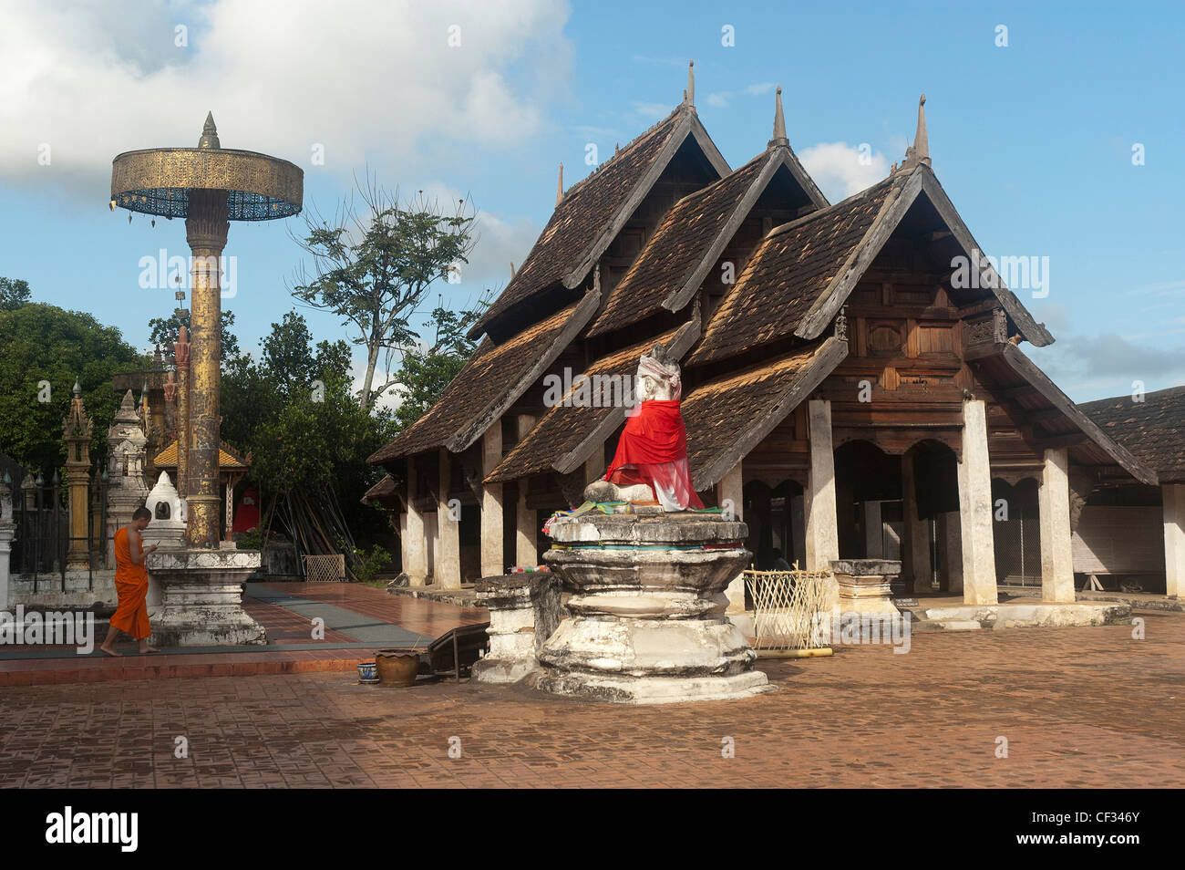 Elk208-1852 Thailand, Lampang Wat Phra, die Lampang Luang, 15. c, Viharn Nam Taem Stockfoto