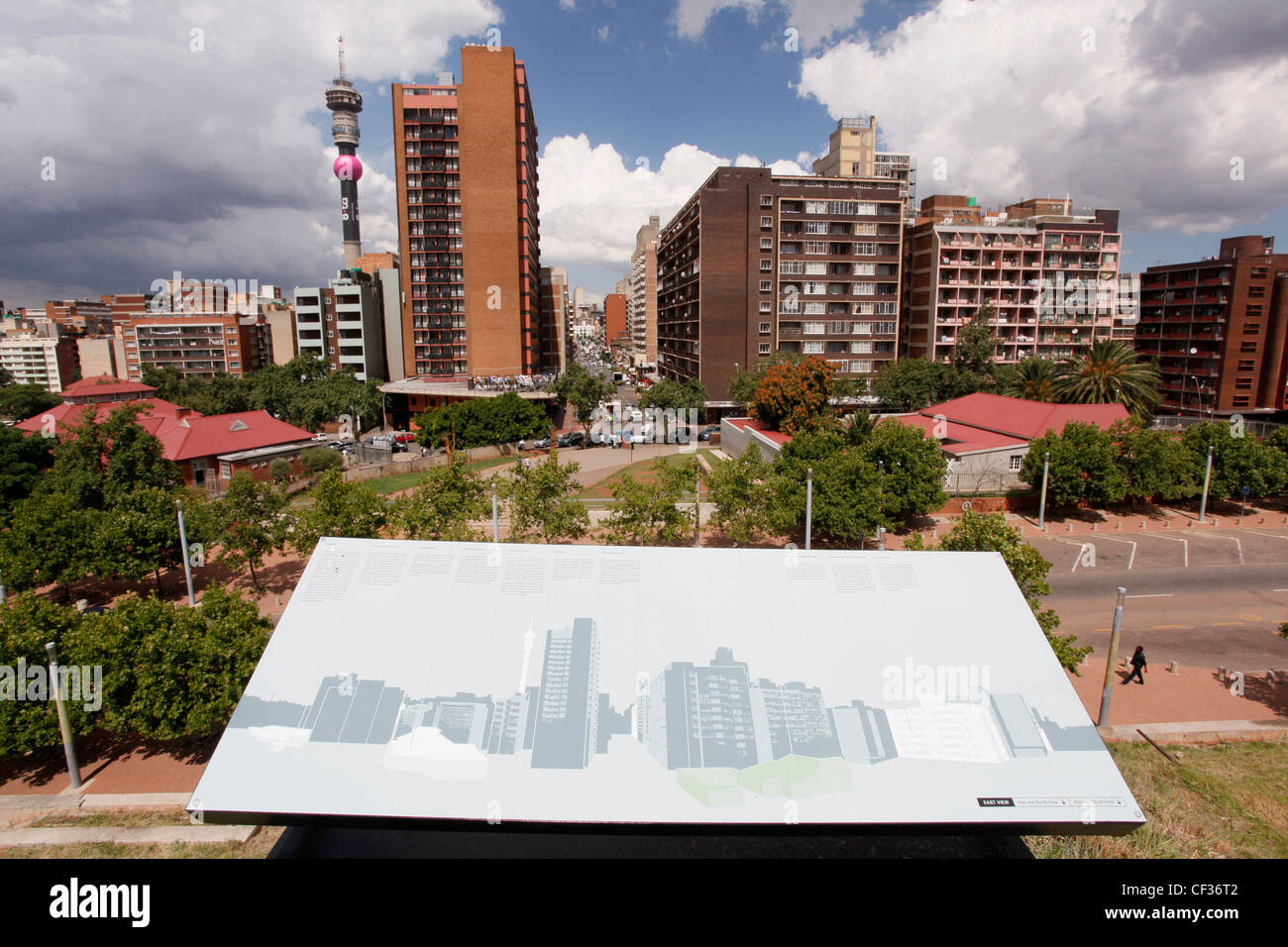 Hillbrow ist der innerstädtischen Wohngebiet von Johannesburg, Provinz Gauteng, Südafrika. Stockfoto