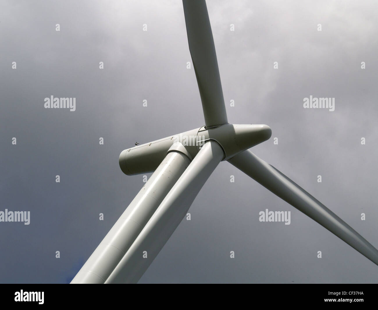 Windturbine hautnah Stockfoto