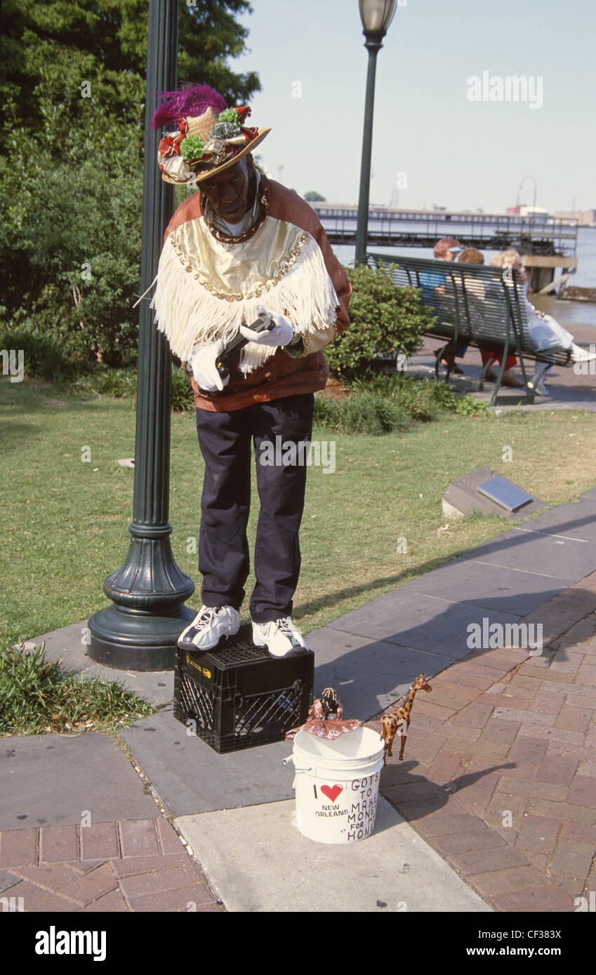 USA New Orleans menschliche Statue Stockfoto