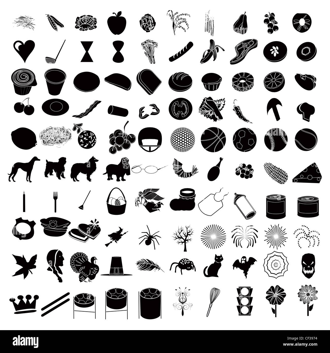 Vektor-Illustrationen von 100 Icon Set 3 Stockfoto