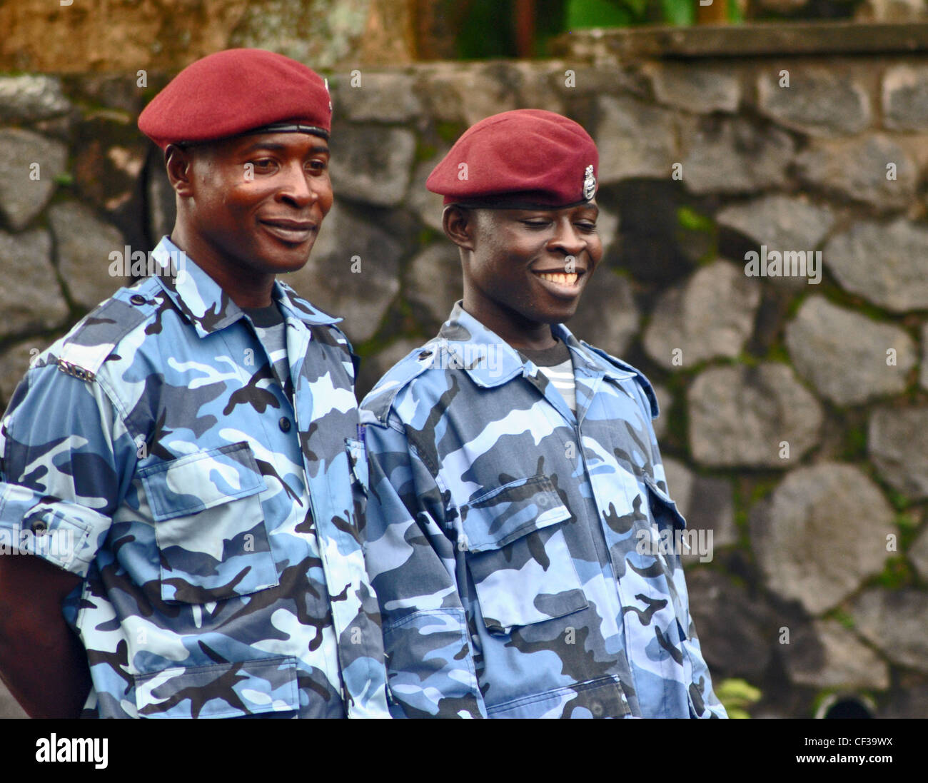 Soldaten der Armee von Sierra Leone in Freetown. Stockfoto