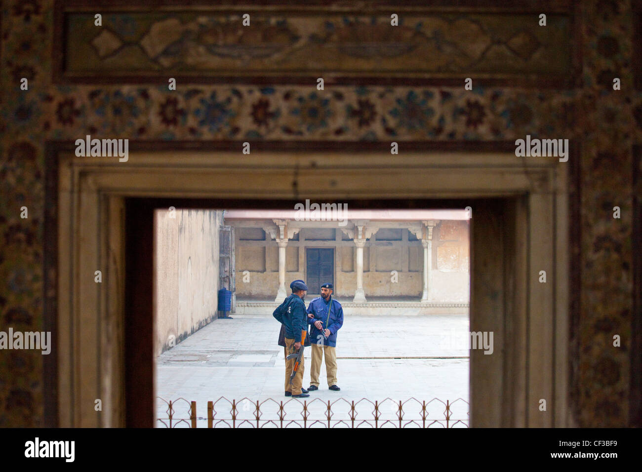 Sicherheit in der Festung von Lahore, Lahore, Pakistan Stockfoto