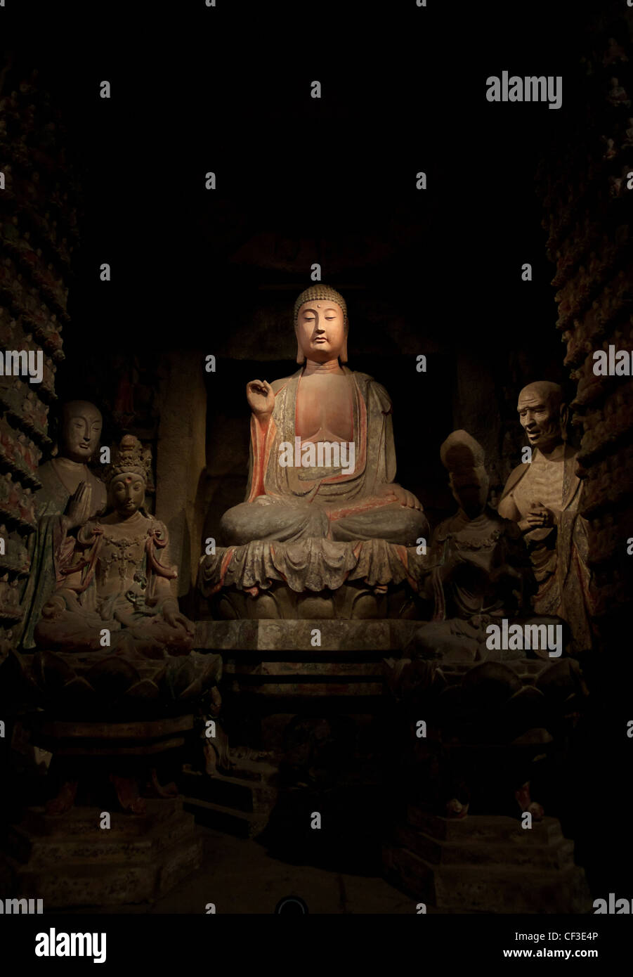 eine Buddha-Statue im Tempel in china Stockfoto