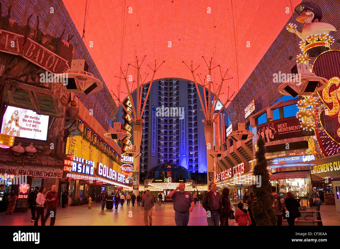 Fremont Street, Downtown Las Vegas Stockfoto