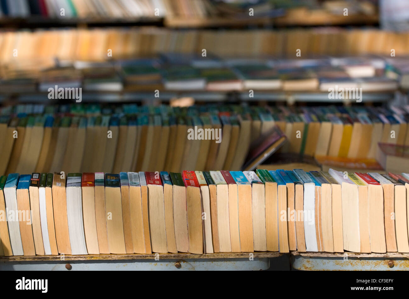 Zweiter hand Buchmarkt unter Waterloo Brücke am Südufer. Stockfoto