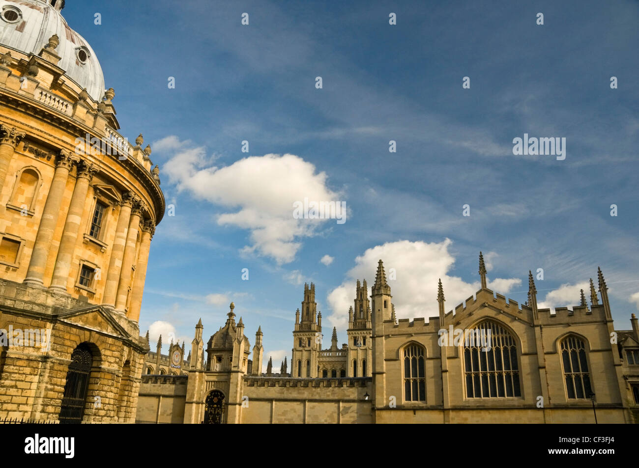 Außenseite der Gebäude in Oxford Radcliffe Kamera. Stockfoto