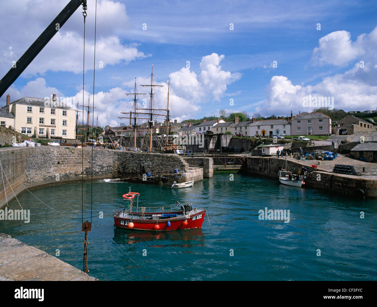 Charlestown ist eine berühmte Film- und Lage (Poldark usw.) 1793-1801 für lokale Unternehmer Charles Rashleigh gebaut. Stockfoto