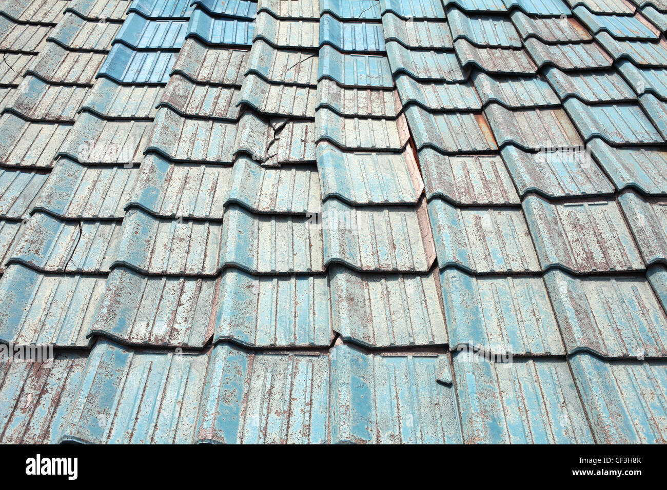alte Dachziegel Ton Stockfoto