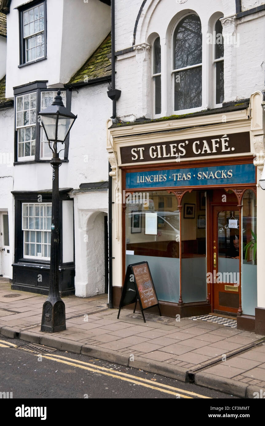 St. Giles' Cafe, eines der besten "Greasy Löffel" in Oxford. Stockfoto