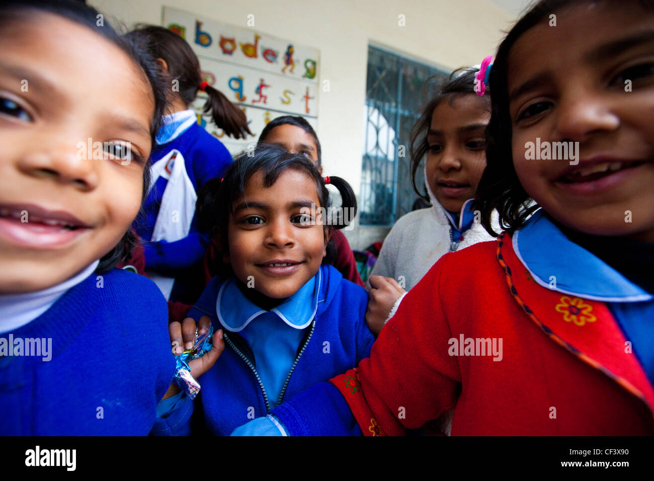 Schulmädchen, Islamabad, Pakistan Stockfoto
