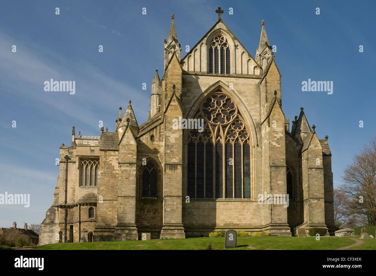 Im Osten vor der Kathedrale von Ripon. Stockfoto