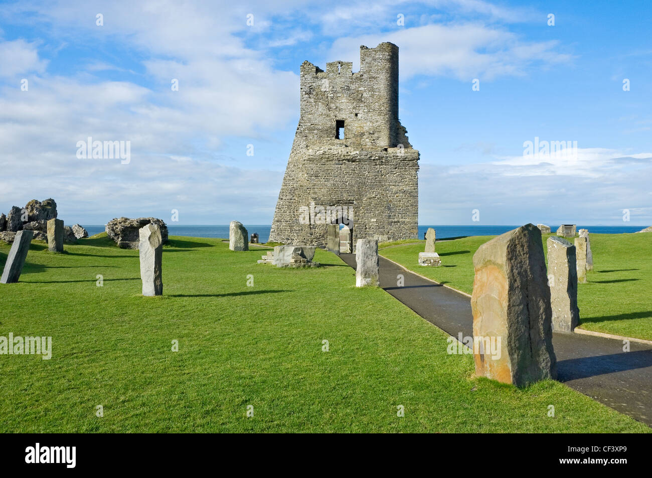 Ruinen von Aberystwyth Castle im Jahre 1277 von König Edward i. gebaut. Stockfoto