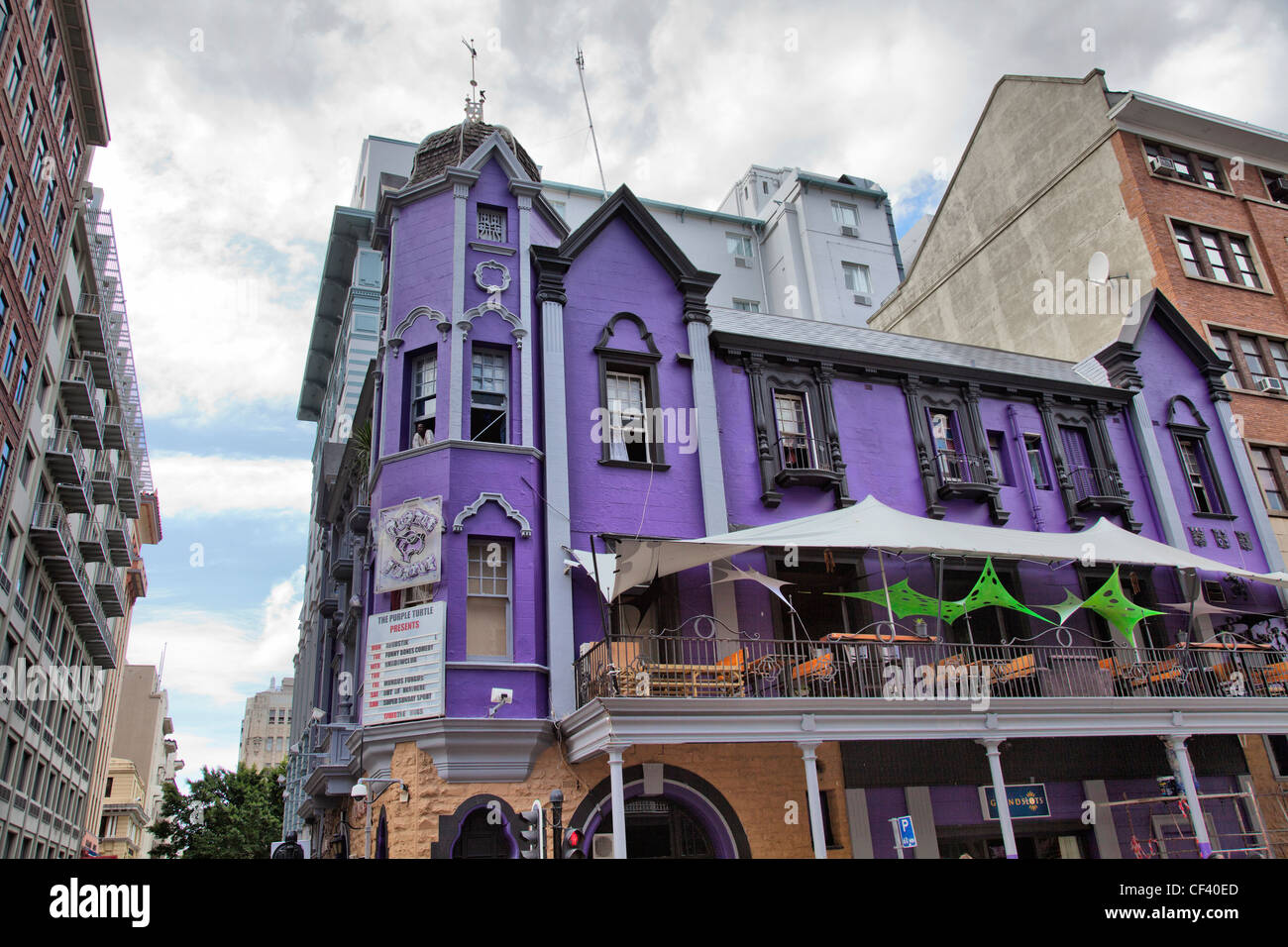 Purple Turtle Veranstaltungsort auf lange Street Cape Town Stockfoto