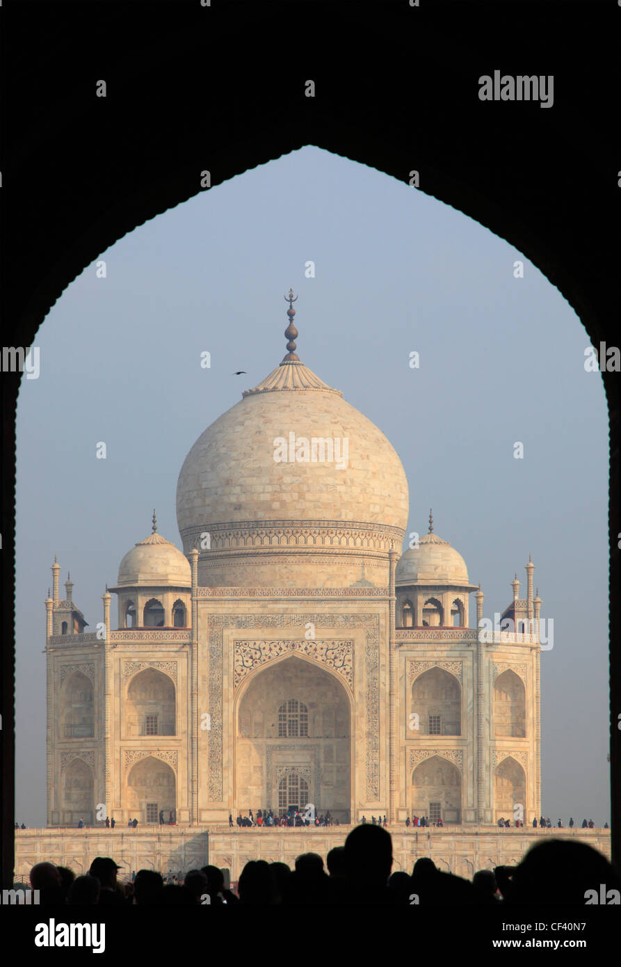 Indien, Agra, Uttar Pradesh, Taj Mahal; Stockfoto