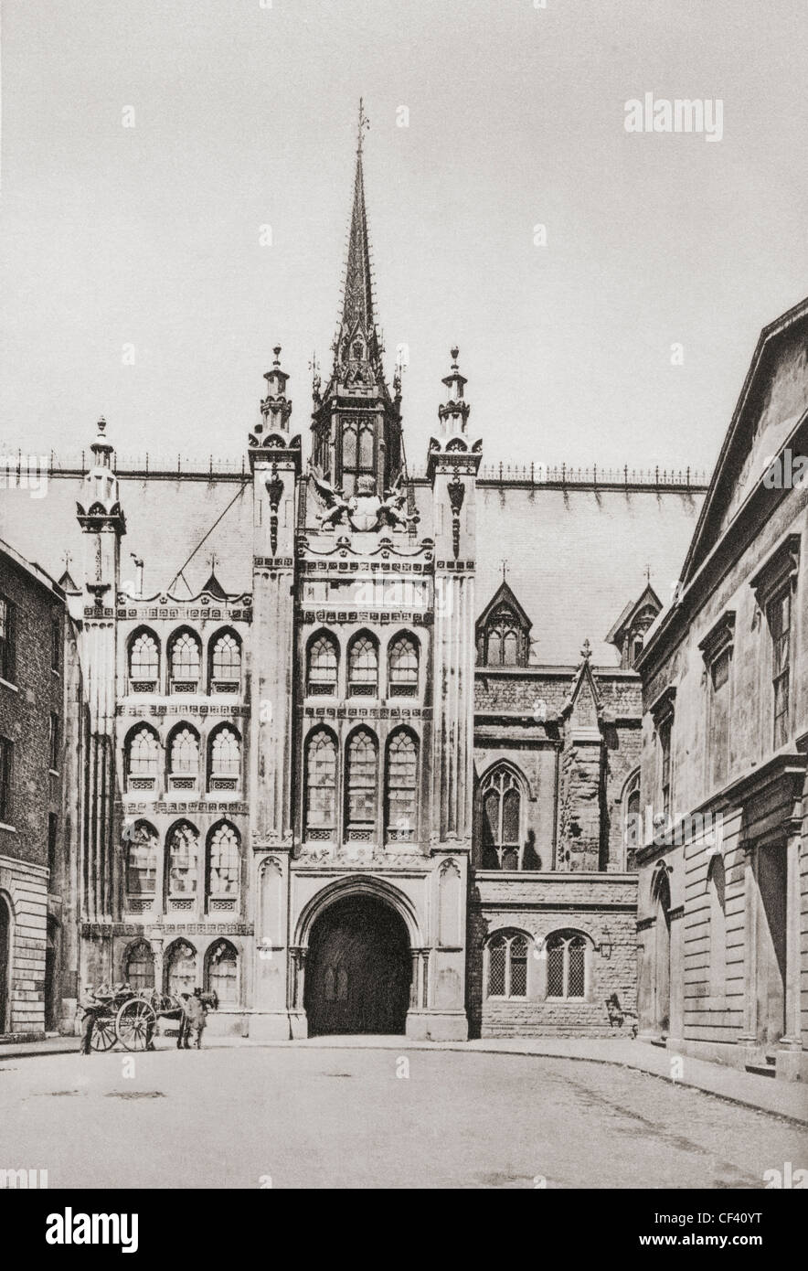 Die Guildhall, London, England im späten 19. Jahrhundert. Aus London historischen und sozialen, veröffentlicht 1902. Stockfoto