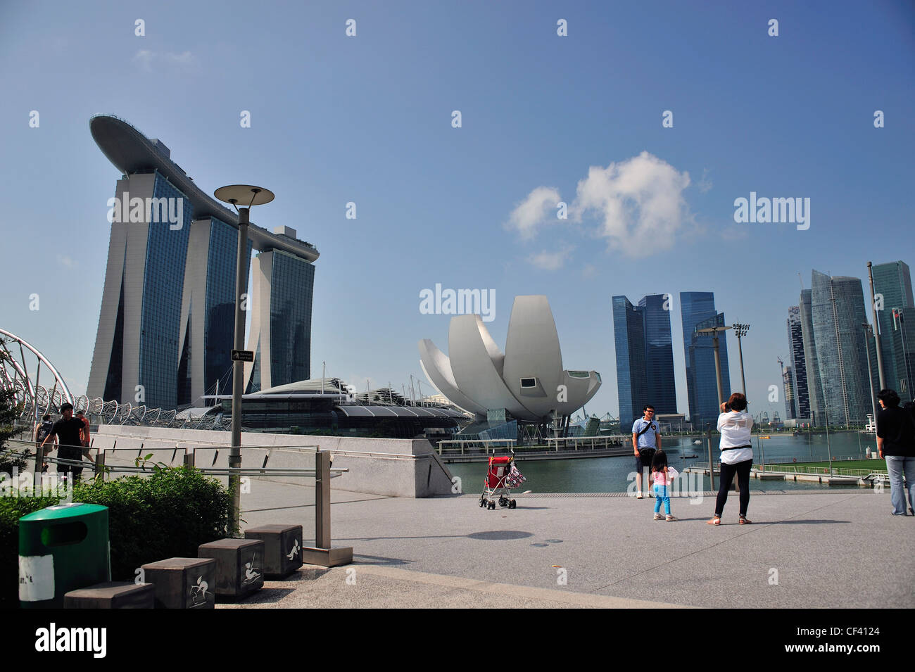 Besucher Marina Bay, Singapur Stockfoto