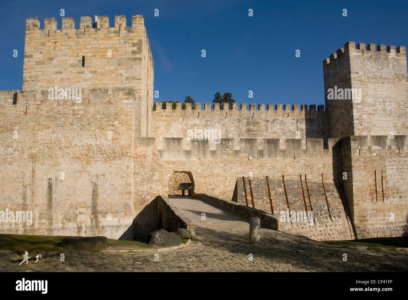 Portugal-Lissabon, Burg Sao Jorge Stockfoto