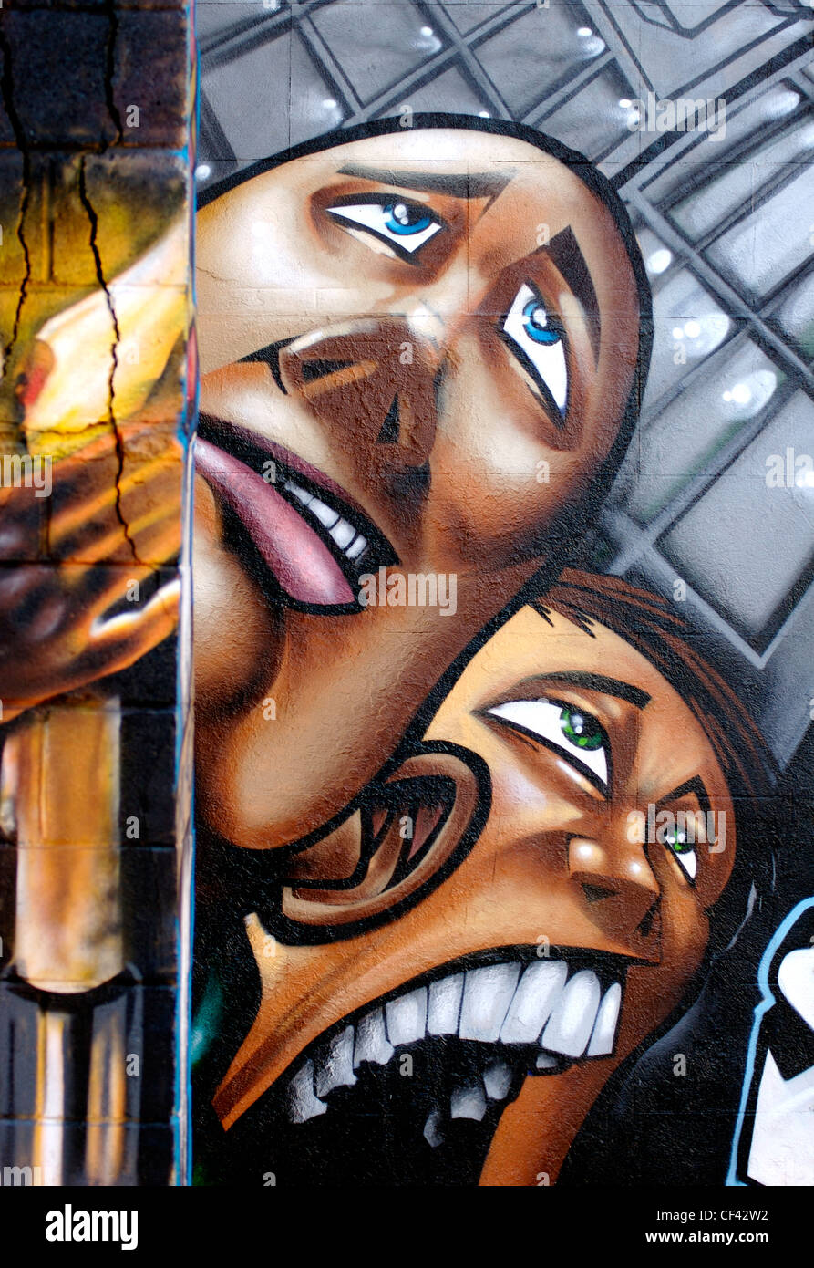 Graffiti Zeichen An Der Wand Das Wort Graffiti Ist Der Plural Von Graffito Und Stammt Aus Dem Italienischen Wort Graffiato Stockfotografie Alamy