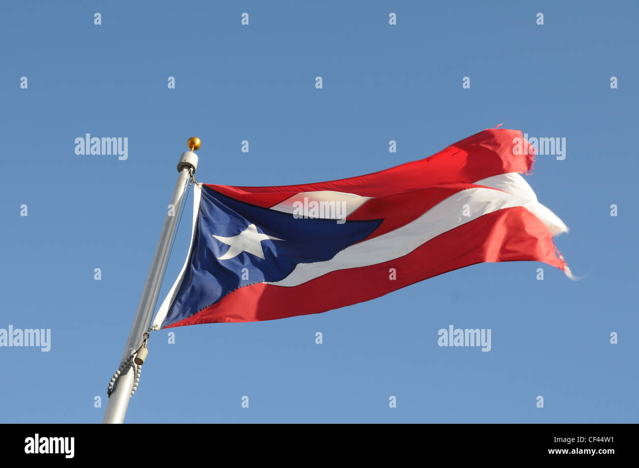Puerto-Ricanischen Flagge verzichtet auf den wind Stockfoto