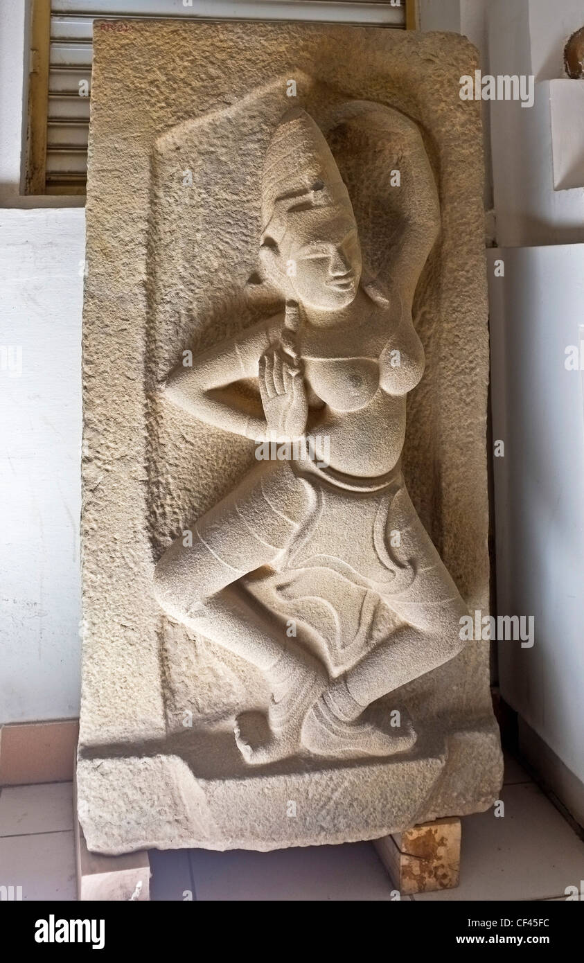 Tänzerin Skulptur, Cham Museum, Da Nang, Vietnam, Südostasien Stockfoto