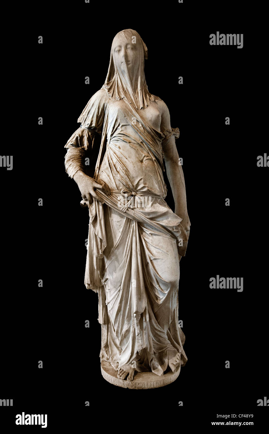 Antonio Corradini, verschleierte Frau (Allegorie des Glaubens) Anfang bis Mitte 1700 Italien italienischen Bildhauer Stockfoto