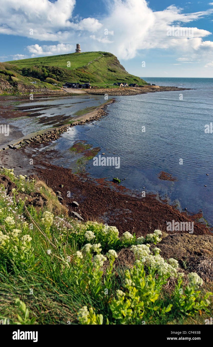 Clavell Tower, ein historisches Wahrzeichen in Kimmeridge Bucht erbaut 1830, restauriert und 25 Meter von seiner ursprünglichen Posit verlegt Stockfoto