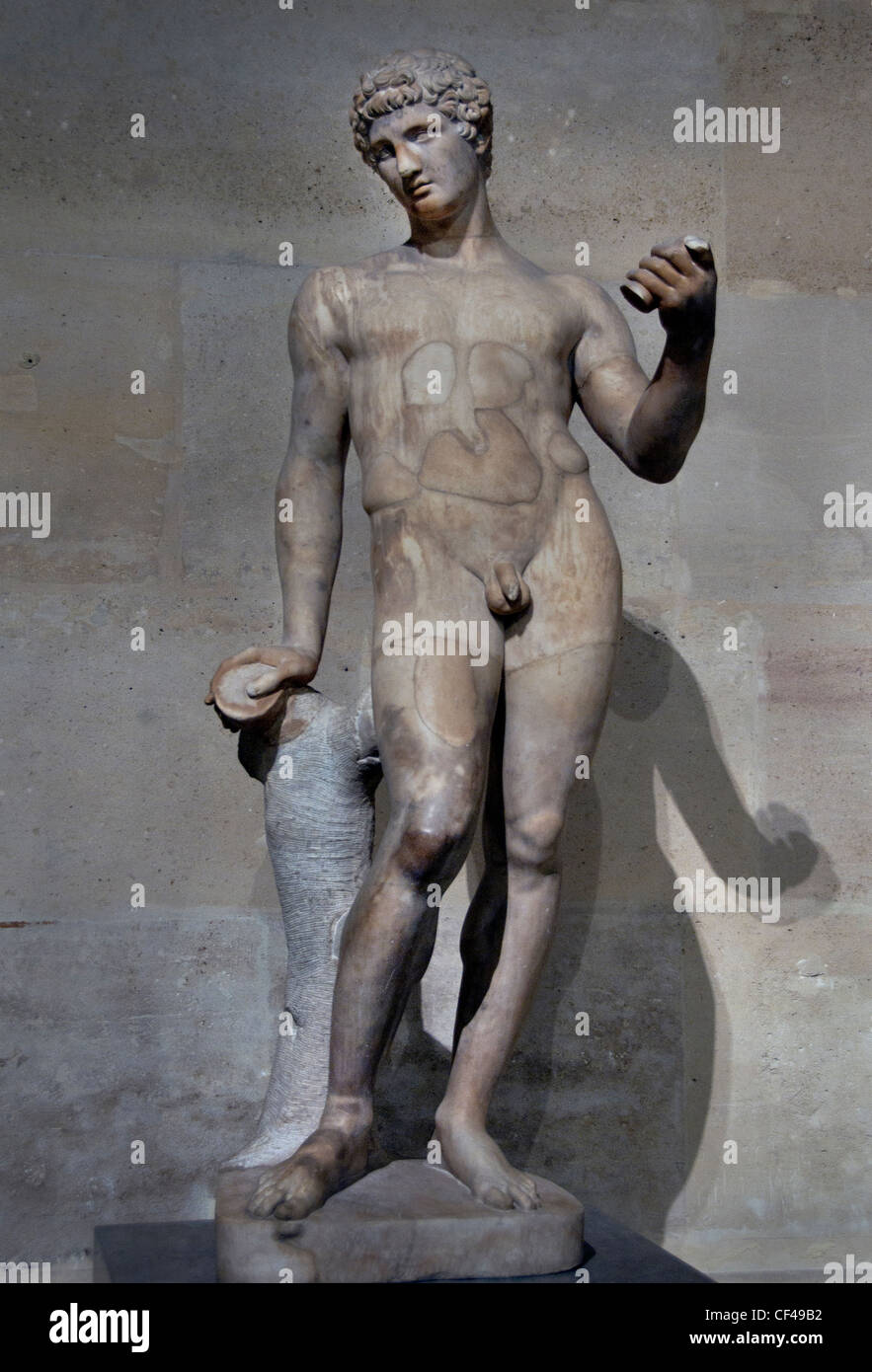 Römische Statue des Adonis von Kardinal Mazarin Sammlung Stockfoto