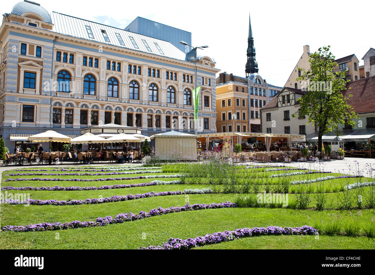 Restaurants und Cafés in Livu Laukums, Riga, Lettland, Baltikum, Europa Stockfoto