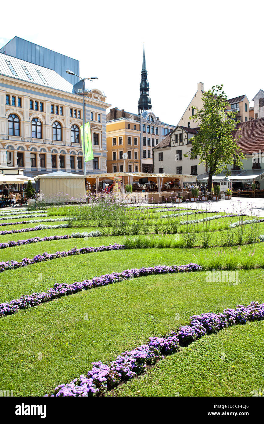 Restaurants und Cafés in Livu Laukums, Riga, Lettland, Baltikum, Europa Stockfoto