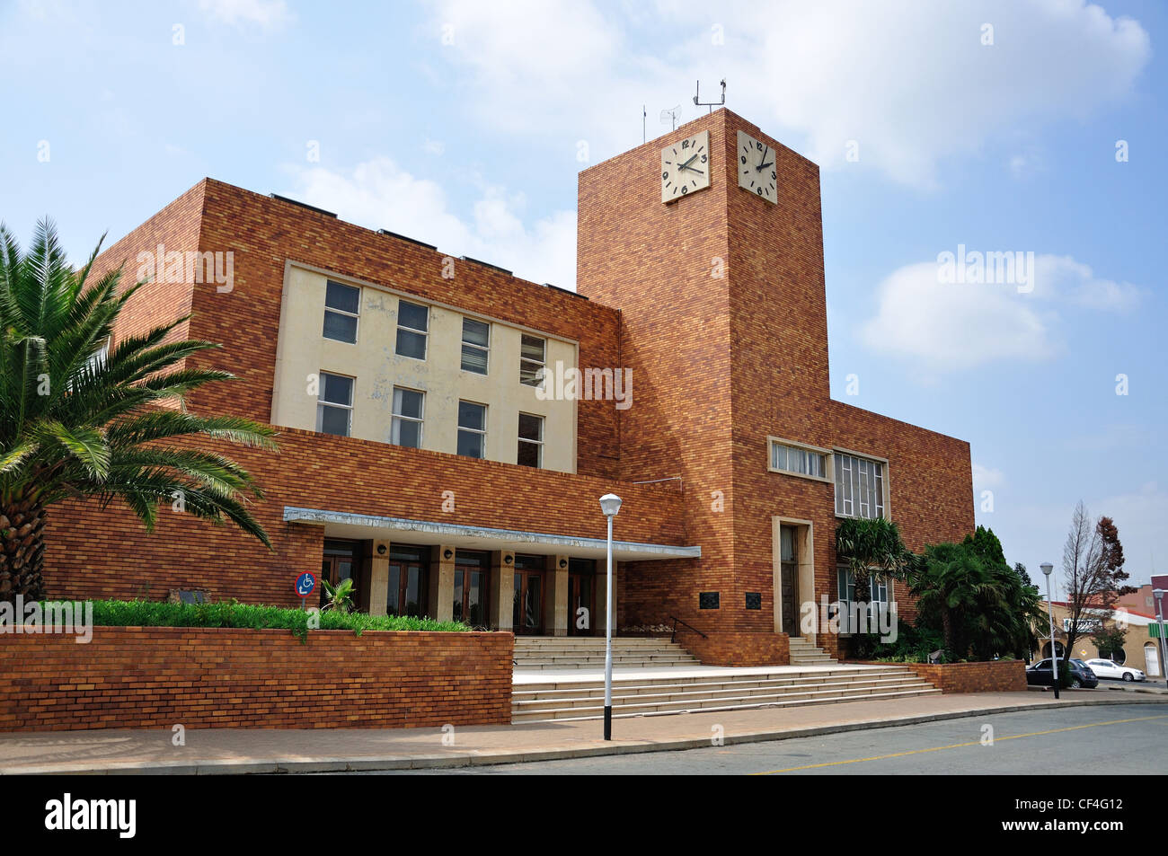 Stadthalle, Hendrick Verwoerd Street, Nigel, Provinz Gauteng, Südafrika Stockfoto