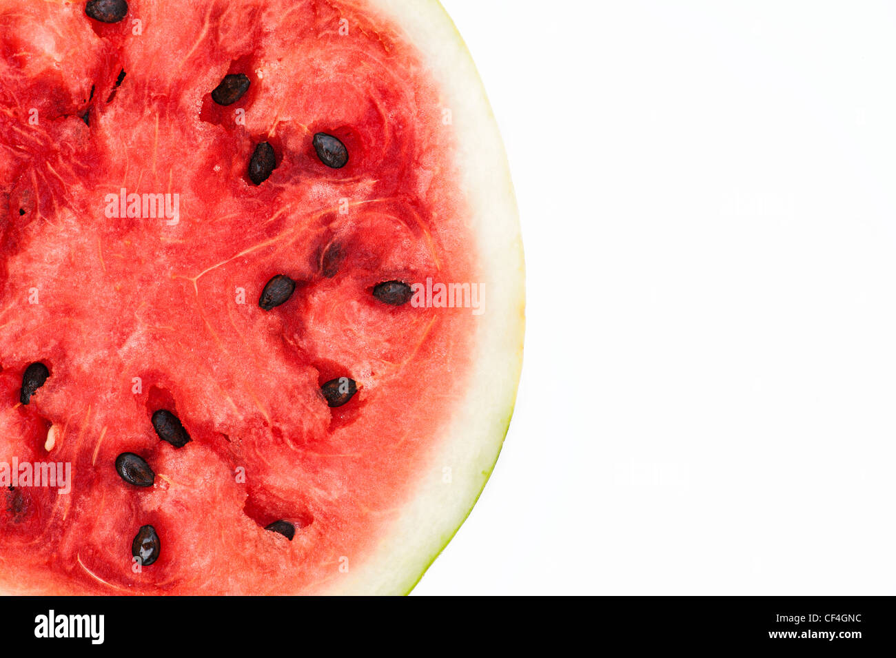 Citrullus Lanatus. Wassermelone Stück auf weißem Hintergrund Stockfoto