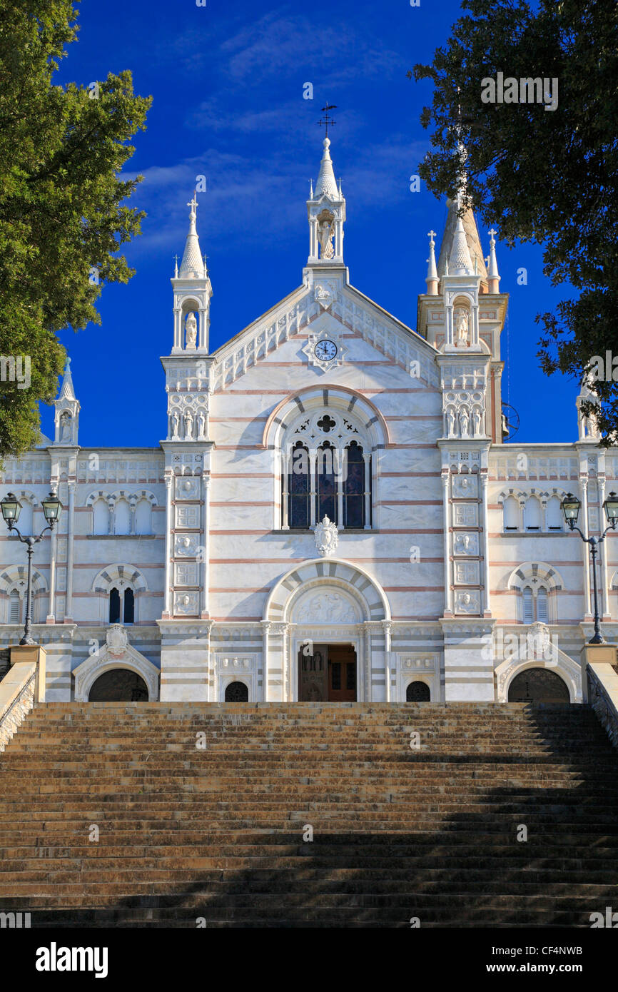 Wallfahrtskirche Nostra Signora di Montallegro, Rapallo, Ligurien, Italien. Stockfoto