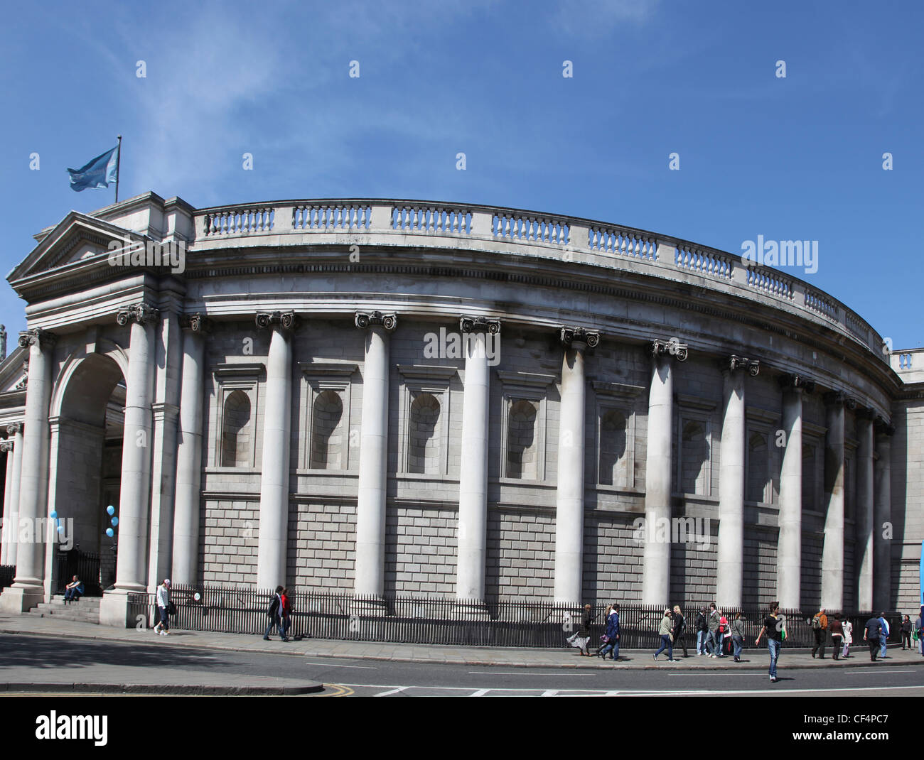 Die Bank of Ireland in Dublin. Das Gebäude wurde von Sir Edward Lovett Pearce im Jahre 1729 entworfen, um das irische Parlament aber w Haus Stockfoto